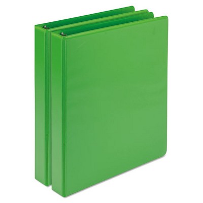 Samsill Earth’s Choice Plant-Based Durable Fashion View Binder, 3 Rings, 1" Capacity, 11 x 8.5, Lime, 2/Pack