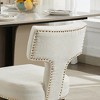 TIRAMISUBEST Mid Century Modern Dining Chairs Set of 2, Upholstered Kitchen Chairs with Nailhead Trim & Gold Steel Legs - 3 of 4