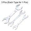 Unique Bargains CR-V Steel Mirror Polished Ultra-Thin Small Flat Head Double Open End Wrenches 3 Pcs 22x24mm / 24x27mm / 30x32mm - 3 of 4