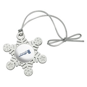 Brandeis University Secondary Logo Metal Snowflake Christmas Tree Holiday Ornament - 1 of 3