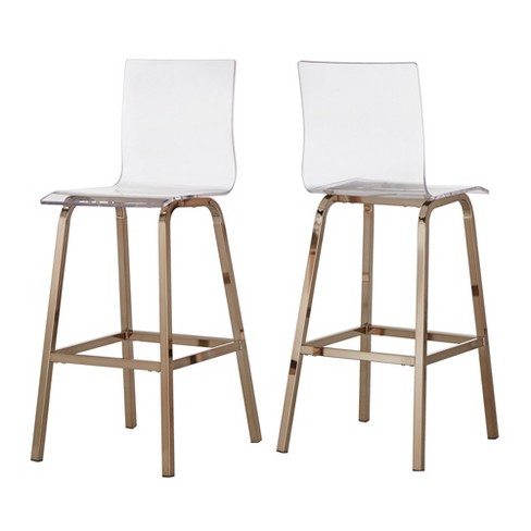 Ghost Bar Stools With Gold Legs