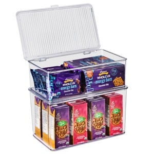 Sorbus Storage Bins For Pantry & Fridge with Hinged Lids - Perfect Cabinet Organizer and Storage for Kitchen - 1 of 4