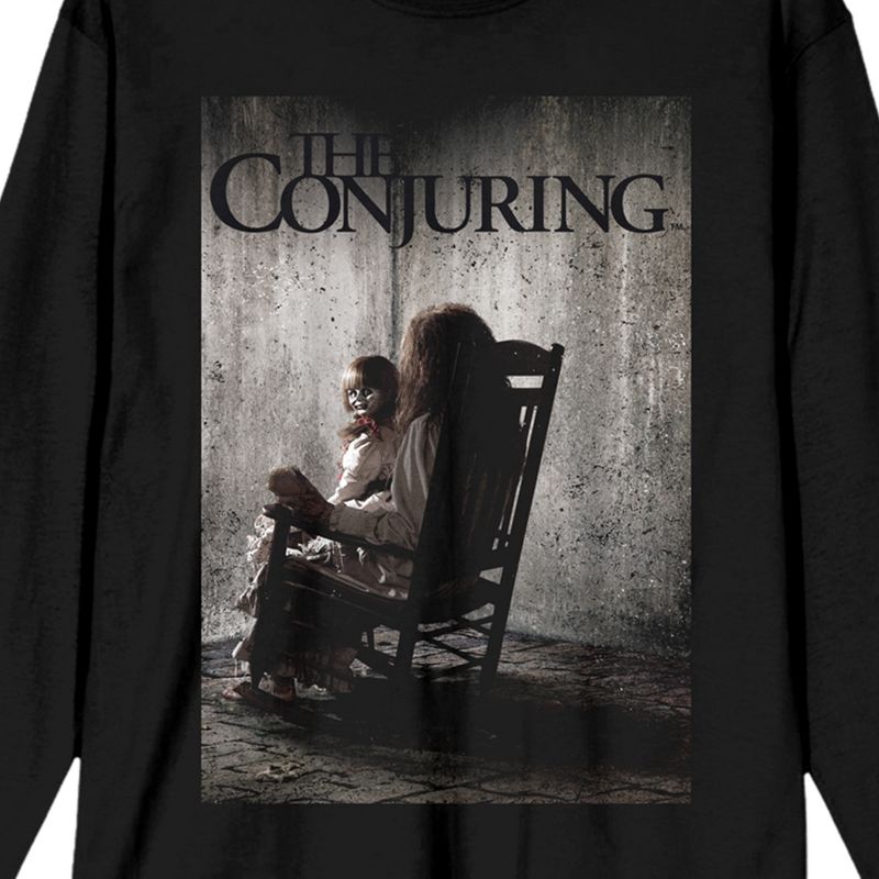 The Conjuring Rocking Chair Poster Art Juniors Black Long Sleeve Shirt, 2 of 4