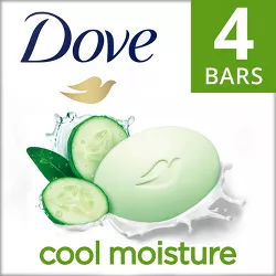 Dove Beauty Cool Moisture Beauty Bar Soap - Cucumber & Green Tea - 4pk - 3.75oz each