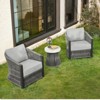 Spruce & Spring Outdoor Patio Furniture Bistro Set Swivel Chair - 4 of 4