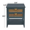 TIRAMISUBEST 2 Drawer Side table,Naturel Rattan,End table,Suitable for bedroom, living room, study - 4 of 4