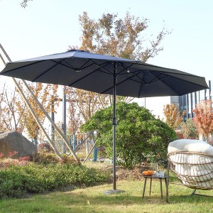 NicBex 14.8 Ft Double-Sided Patio Umbrella,Large Outdoor Umbrella for Patio,Rectangular Table Market Umbrella with Crank,Base Not Included - 1 of 4