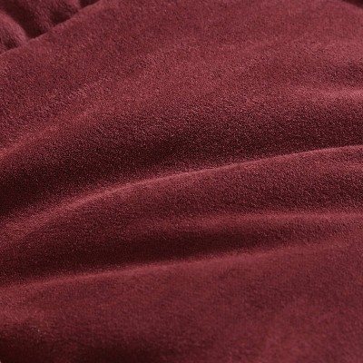 Twin Red Microfiber Reversible Comforter and Sham Set
