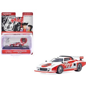 Lancia Stratos #10 White and Red "The Circuit Wolf" Manga 1/64 Diecast Model Car by Kyosho - 1 of 3