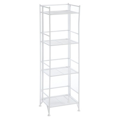 44.75 Xtra Storage 4 Tier Folding Metal Shelf Black - Breighton Home