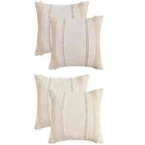 REGALWOVEN 4 Pcs Boho Modern Striped Decorative Throw Pillow Cover for Living Room Bed Sofa - 1 of 4