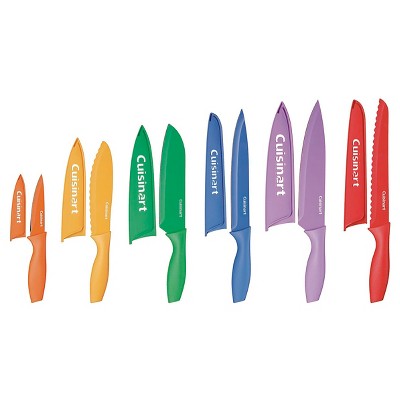 Cuisinart Advantage 6pc Nonstick Utility And Paring Knife Set With Blade  Guards Blue : Target