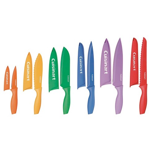 Cuisinart Advantage 12pc Non-stick Coated Color Knife Set With Blade Guards  - C55-12pmb : Target