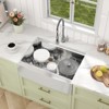 VEVOR Farmhouse Kitchen Sink, 304 Stainless Steel Drop-In Sinks, Top Mount Single Bowl Basin with Ledge & Accessories, Household Dishwasher Sinks - 2 of 4