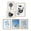 Kate & Laurel All Things Decor (Set of 3) Sylvie Trio Linocut Love Tree and Over the Cloud by Giuliana Lazzerini: Framed Canvas Art - image 4 of 4