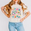Simply Sage Market Women's Sunshine State Of Mind Flamingos Short Sleeve Relaxed Fit Cropped Tee - 2 of 4