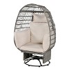 YOOCOZZ Patio Rattan Egg Chair with Rocking Function for Garden and Balcony - 2 of 4