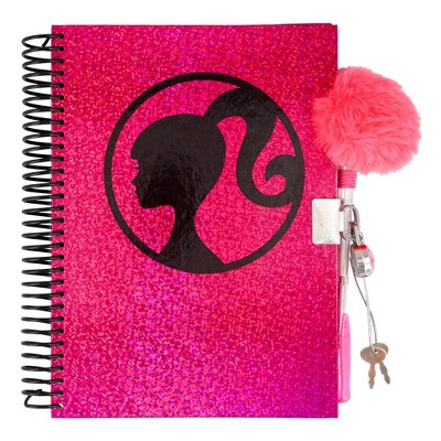 Inkology, LLC Barbie 200-Page Spiral Notebook With Lock, Gel Pen, and Stickers | 6 x 8 Inches