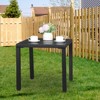 Classic Adirondack Square Side Table - Durable HDPE Composite Outdoor End Table Easy Maintenance & Weather Resistant - 4 of 4