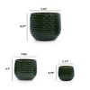 Set of 3 Modern Round Ceramic Planter Pots with Drainage Hole, Matte Ceramic Flower Pots for Windowsills, Patio, or Garden–The Pop Home - 4 of 4