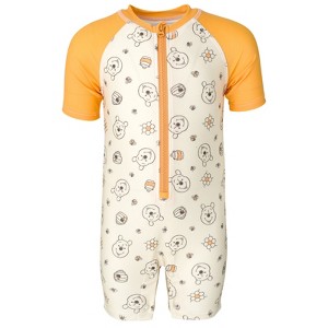 Disney Winnie the Pooh Minnie Mouse Half Zip Sunsuit Newborn to Toddler - 1 of 4