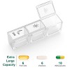 BUG HULL Weekly Pill Organizer 3X a Day, 7 Day Medicine Pill Organizer, 3 Times a Day, Travel Pill Case, Container for Vitamins, Supplements, Black - 2 of 4