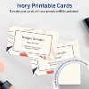 Avery Printable Rectangle Business Cards with Sure Feed Technology, 2" x 3-1/2", Matte Ivory Cardstock, Print-to-the-Edge, Laser/Inkjet, 200 Total - 2 of 4