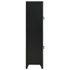 vidaXL Locker Grey Steel Large Locker Cabinet Rectangular Industrial - Black With 2 lockers - 4 of 4