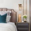 LNC Athean 1-Lights 6" Luxury and Glam  Half Moom Crystal Prism Wall Lights,Polisehd Gold - 4 of 4