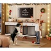 Whizmax 47" Dog Crate Furniture - Wooden TV Stand Kennel with 2 Drawers & 4 Shelves, Decorative Storage Cabinet for Large Dogs, Indoor Pet Cage - 3 of 4