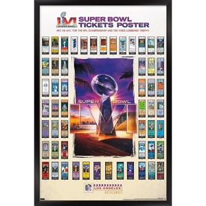 Trends International NFL League - Super Bowl LVI - Tickets Framed Wall Poster Prints - 1 of 4