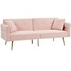 Evita Modern Upholstered Accent Loveseat Sofa With Side Pocket - 2 of 4