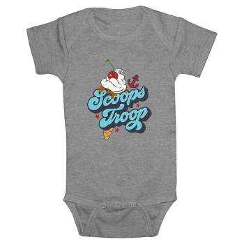 Infant's Stranger Things Scoops Troop Ice Logo Onesie
