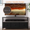 TV Stand Dresser with Storage, TV Console for Living Room, 3-Drawer Entertainment Center with Open Shelf, Fabric Drawer TV Cabinet - 4 of 4