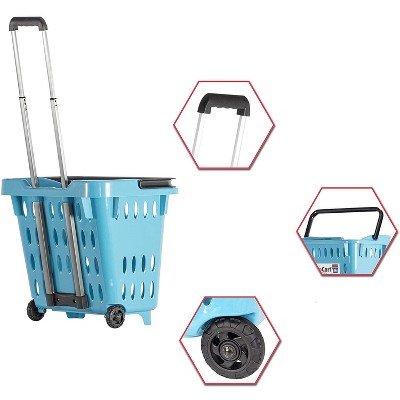DBEST Products Gocart Red Grocery Cart Shopping Laundry Basket on Wheels for sale online 