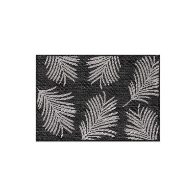 World Rug Gallery Contemporary Palm Leaves Textured Flat Weave Indoor/Outdoor Area Rug