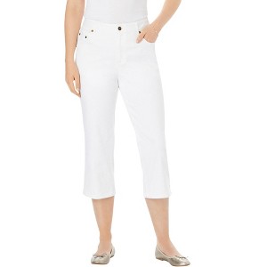 Woman Within Plus Size Petite Capri Stretch Denim Jean - 1 of 4