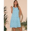 INSPIRE CHIC Women's Summer Beach Casual Sleeveless Crewneck Printed Midi Sundress with Pockets - 4 of 4