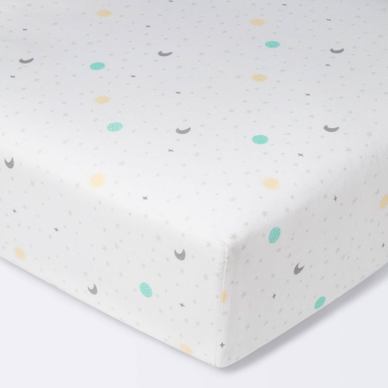 Fitted Crib Sheet Space - Cloud Island&#8482;, 1 of 6