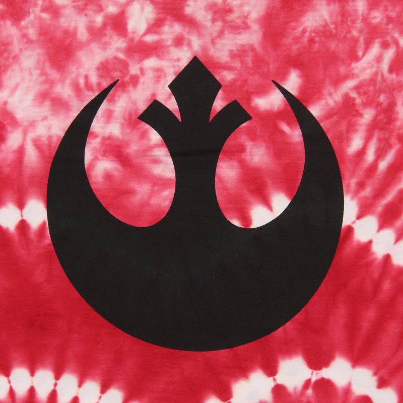 Star Wars Boys Rebel Alliance Symbol Tie Dye Red White Black T-Shirt Kids, 2 of 5