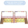 Okak Twin Size Metal House Loft Bed with Slide & Curtain Set & Star Stickers,Contemporary Bed Frame for Bedroom,Kids Room - 4 of 4