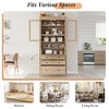 Whisen 78" Freestanding Kitchen Pantry, Tall Cupboard Storage Cabinet with Adjustable Shelves, 3-Drawers - 4 of 4