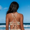 Women's Swimwear Ditsy Floral Scalloped V-neck Cross Back Bikini Top - Cupshe - 4 of 4