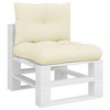 vidaXL Pallet Cushion Set of 2 Cream 100% polyester Medium - 3 of 4