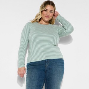 Women's Long Sleeve Printed Crewneck T-Shirt - Wild Fable™ - 1 of 3