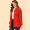INSPIRE CHIC Women's Turn Down Collar A-Line Single-Breasted Winter Overcoat with Pockets - 2 of 4