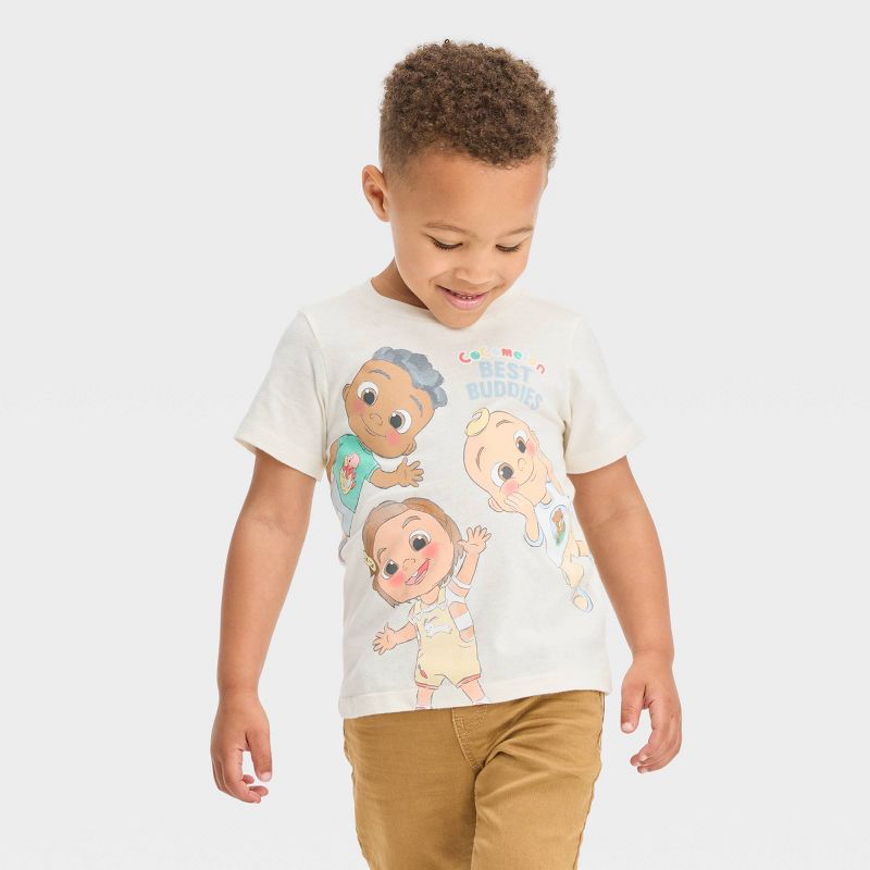 Toddler Boys&#39; Cocomelon Printed T-Shirt - Off-White, 1 of 8