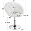 Yaheetech Height Adjustable Swivel Upholstered Round Accent Chair Barrel Chair - 3 of 4