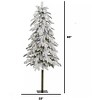 National Tree Company 5-FT Downswept Alpine Flocked Tree with Warm White Lights - 3 of 3