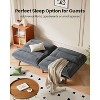 Futon Sofa Bed, Vintage Couch with 5-position Adjustable Backrest & Armrests, Futon Corduroy Couch for Efficient Home, Living Room or Office, Grey - 2 of 4